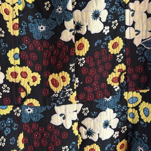 Maeve Anthropologie Floral Sleeveless Midi Dress with thick Brocade or Jacquard - Picture 6 of 8